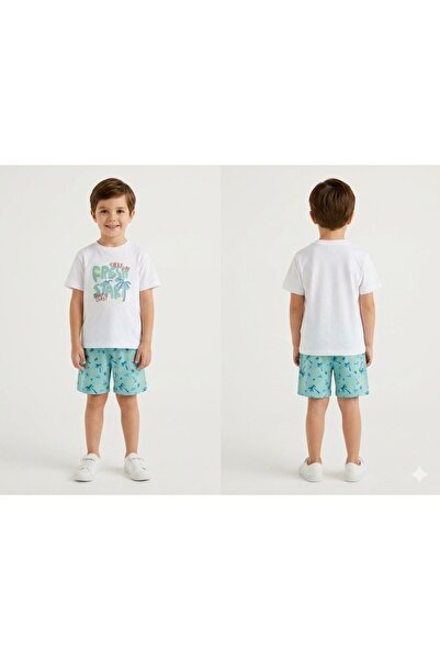 Benetton T-Shirt Boy's Bermuda Shorts Set