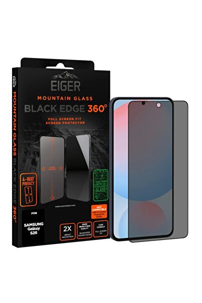 EIGER Folie Sticla Privacy Mountain Edge GRS 360 Samsung Galaxy S26 Negru