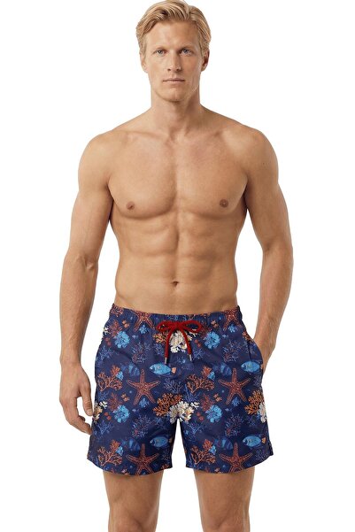 Miami Beach Pantaloni scurți de plajă pentru bărbați, din țesătură elastică L...