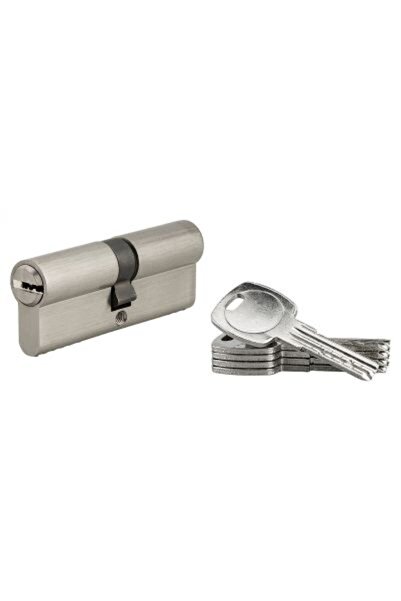 Serrurerie de Picardie Door cylinder, European profile, 40 x 40 mm nickel-pla...