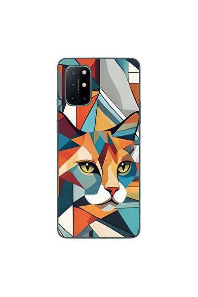 OEM Husa compatibila cu OnePlus 8T Silicon Gel Tpu Model Cubic Cat Art