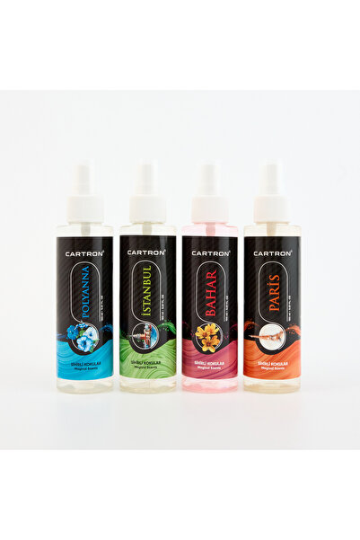 Oto Kokusu Sprey 4lü Set 150ml*4 Bahar+İstanbul+Paris+Polyanna