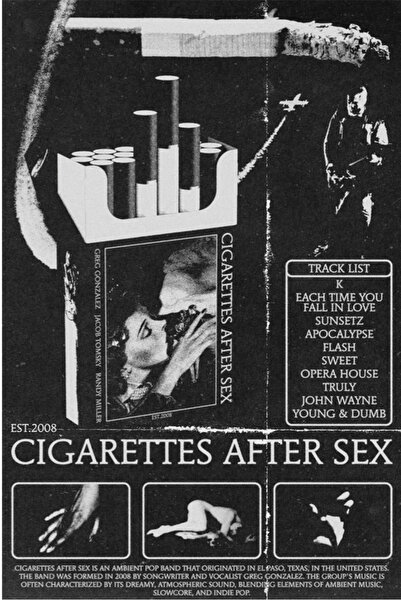 Taranist Poster - Cigarettes After se - Retro Urban Kalın Kuşe Kağıt
