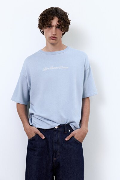 Pull & Bear Nakışlı oversize Tişört