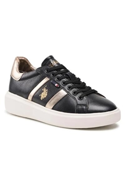 U.S. Polo Assn. Γυναικεία Sneakers, U.S. Polo Assn., Μαύρο, και Οικολογικό Δέρμα
