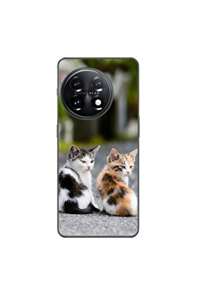 OEM Калъф, съвместим с OnePlus 12, силиконов гел TPU с шарка на котенца