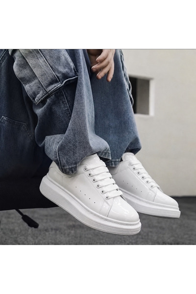 dehaine Men's casual sneakers, WOW, shiny sneakers, unisex sneakers, unisex f...