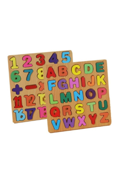 CasaDesteapta.ro Jucarie Puzzle incastru 3D cifre si semne matematice, din le...