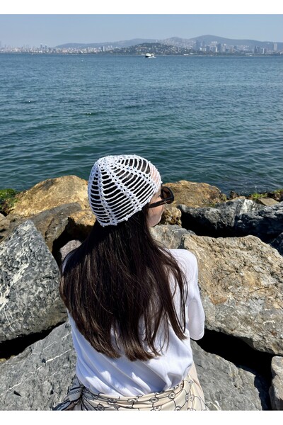 nowglamup White Sequin Crochet Hair Accessory