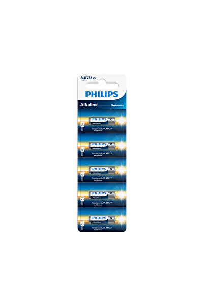 Philips 8LR732P5B/GRS, A27 / MN27 / 8LR732 – Αλκαλικές Μπαταρίες 12V (Σετ 5 τ...