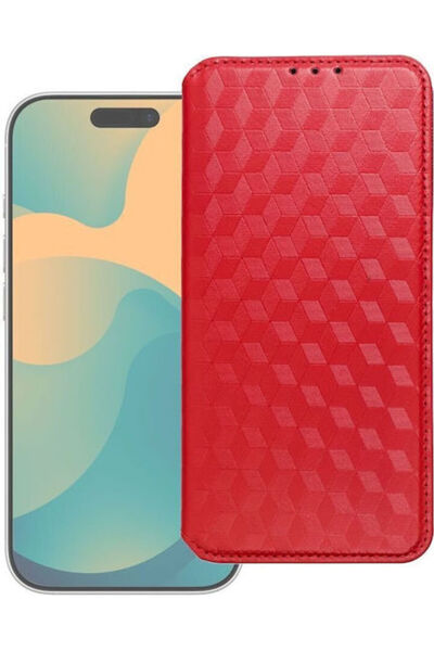 OEM Cubic Book Συνθετικό Δέρμα / Πλαστικό Κόκκινο (Redmi Note 15 Pro+ / Poco ...