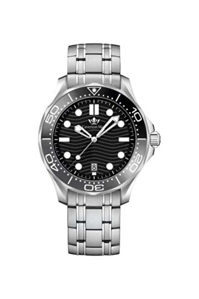MAXTOP Men's watch, silver strap, black dial
