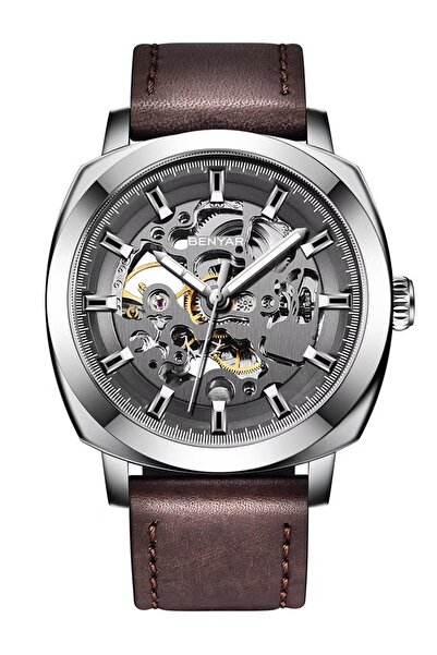 Benyar Watch Men Automatic Mechanical Men's Watches Golden Movement 45 mm Ske...
