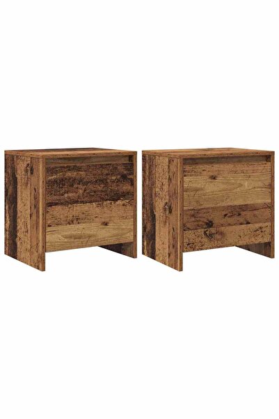 vidaxl Dulap de noapte Lemn vechi 45 x 34 x 44,5 cm Lemn compozit