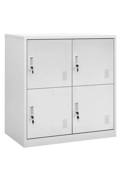 vidaxl Locker cabinet, light gray, 90x45x92.5 cm, steel