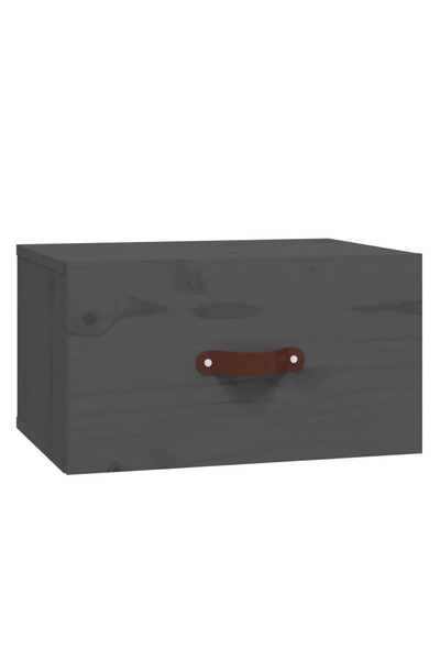 vidaxl Noptieră de perete, gri, 40x29,5x22 cm