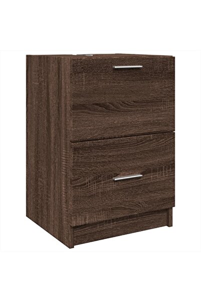 vidaxl Sink cabinet, brown oak, 40x37x59 cm, processed wood