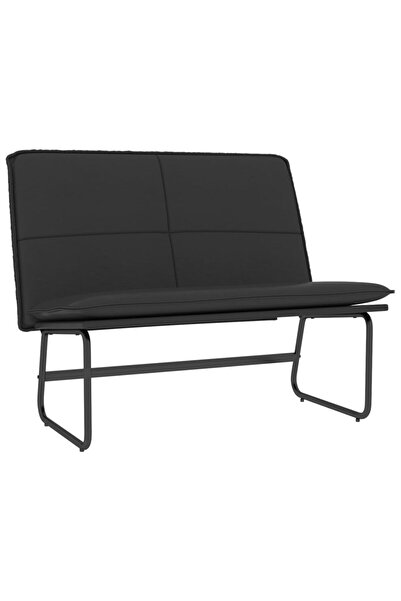 vidaxl Bancă, negru, 100x75x76 cm, piele ecologică