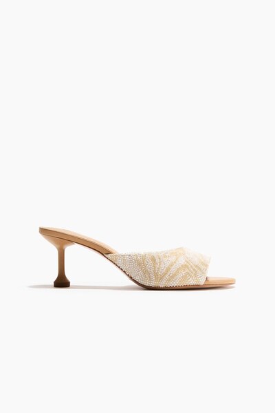 H&M Boncuklu ve Topuklu Sandalet
