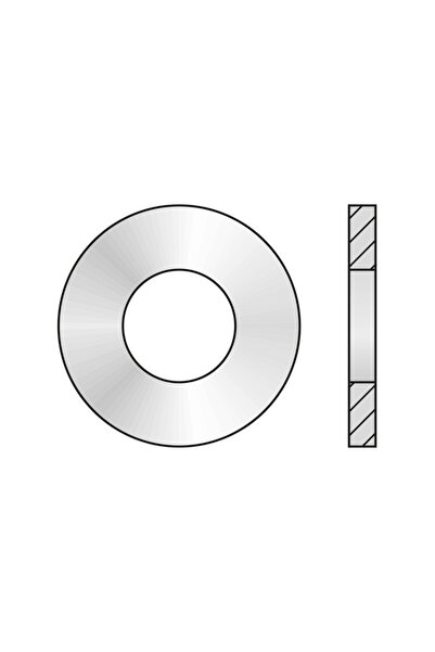 Rocast Set 200 x Saiba Plata Forma A DIN 125 Otel Zincat-15 0125A15S
