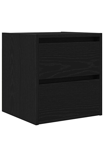 vidaxl Noptiera montata pe perete Stejar negru 38x34x40 cm