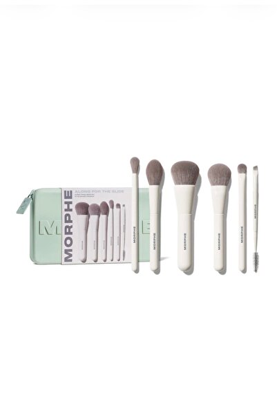 Morphe مجموعة فرش مكياج للسفر مكونة من 6 قطع من Along For The Glide وحقيبة حم...