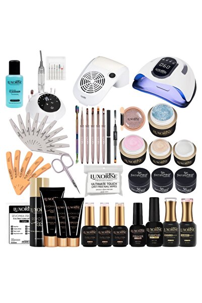 LUXORISE Kit de unghii false cu Gel și Polygel, Ojă semipermanentă PRO101