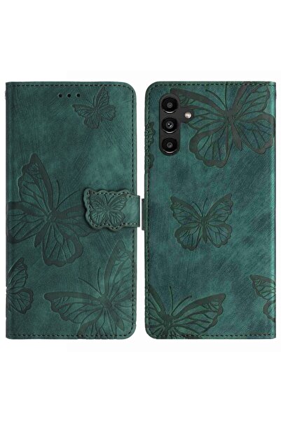 sscase Butterfly Imprinted Θήκη Πορτοφόλι Green (Samsung Galaxy A17 4G / 5G)