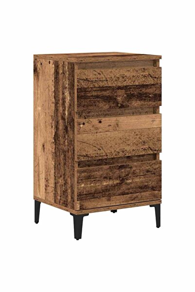 vidaxl Dulap de noapte Lemn vechi 45 x 35 x 44 cm Lemn compozit