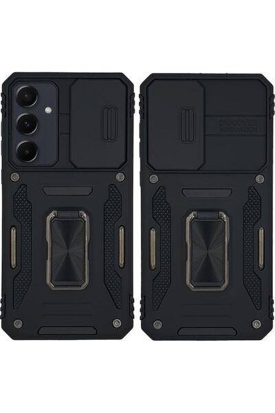 Other Θήκη Τηλεφώνου Samsung Galaxy A55 5G Ring Armor Camshield Sonique Μαύρη