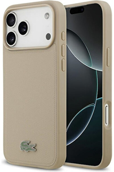 Lacoste Πίσω Θήκη Petit Pique Καφέ (iPhone 17 Pro Max) Κωδικός: LCHMP17XPLAT