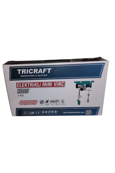 Tricraft Profesyonel Üstün Kalite Elektrikli Mini Vinç 400 800 Kumandalı