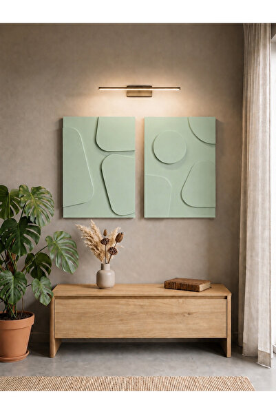 Yd Art Gallery Minimalist Mint Yeşili Geometrik MDF Tablo
