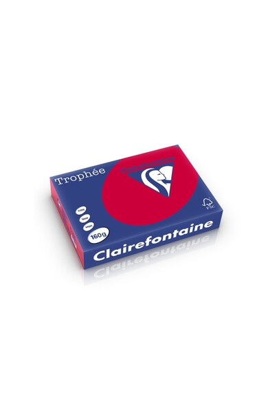 Clairefontaine Χαρτόνι Α4 160 γρ./τ.μ. έντονο χρώμα 250 φύλλα/πακέτο μπορντό