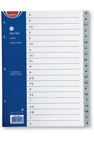 Noki Plastic Index Dividers A-Z