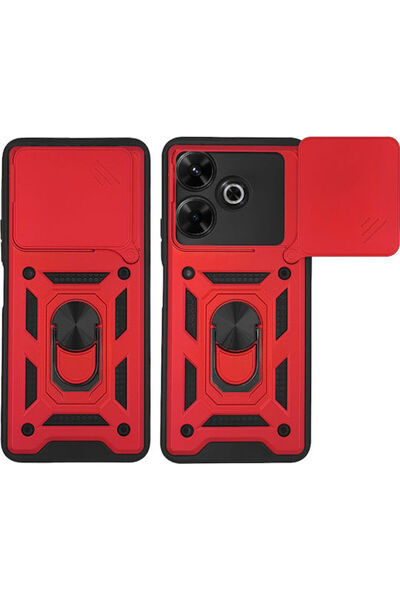 Other Θήκη Ring Armor Campro Sonique για Xiaomi Redmi 13 4G Poco M6 4G Κόκκινο