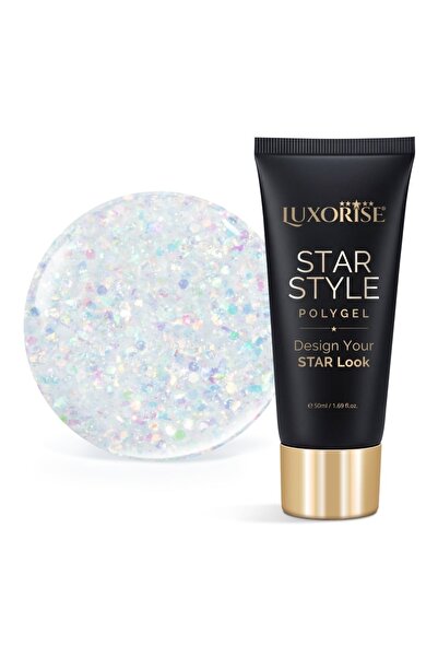 LUXORISE Polygel STAR STYLE - Colecția STAR VIBE, Confetti Cristal, 50ml