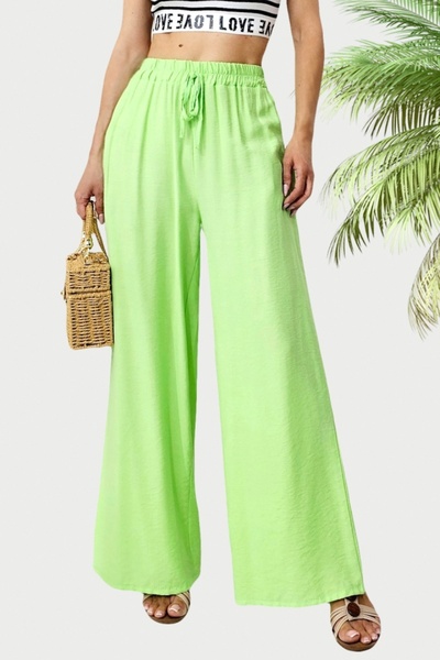 FashionForYou LERA casual trousers with drawstring and relaxed wide-leg cut, ...