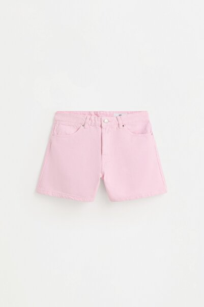 LEFTIES Basic denim mom şort
