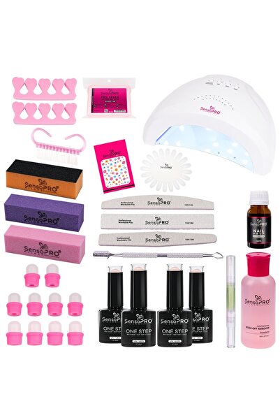SensoPRO Milano Kit de ojă semipermanentă One Step 10ml cu lampă UV # 28 + CA...