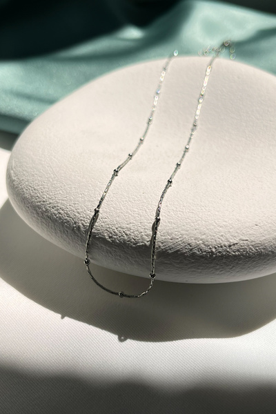 Berilya Aksesuar Steel Ball Cobra Chain Necklace