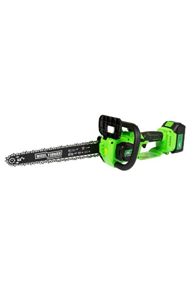 micul fermier Drujbă electrică 20V, 4 Ah, lamă de 12 ", fără perii