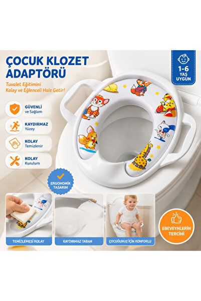 Primeaks Çocuk Klozet Adaptörü Kaydırmaz Tuvalet Eğitim Oturağı Ergonomik ve ...