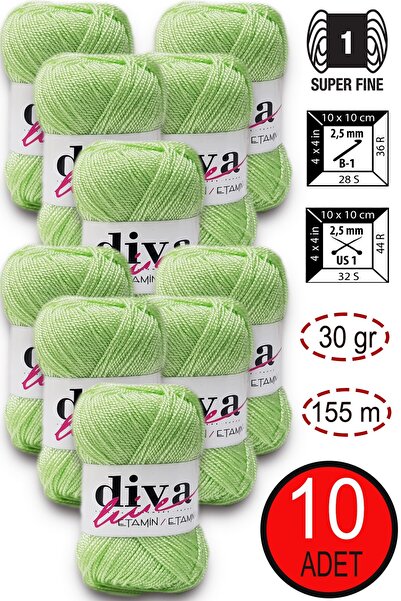 Diva İplik Diva Etamin 38 Verde apă (Pachet de 10)