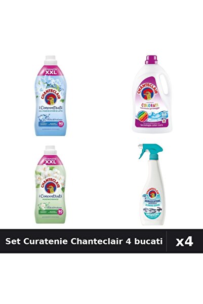 Chanteclair Set 4 Detergent și Balsam Rufe 1575ml 1800ml - Color, Mosc Alb, S...