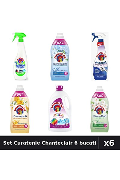 Chanteclair Set 6 Curatenie - Degresant, Detergent, Balsam Rufe 1800ml, 1575m...