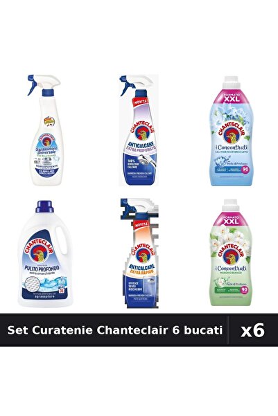 Chanteclair Set 6 Curatenie - Degresant, Detergent, Balsam Rufe 600-1800ml