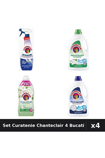 Chanteclair Set 4 Detergent și Balsam 1575ml 1800ml - Mosc Alb, Curatare Prof...
