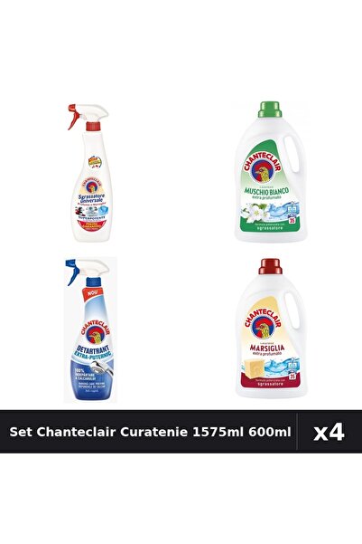 Chanteclair Set 4 Detergent și Degresant 1575ml - Marsilia, Mosc Alb, Extra P...