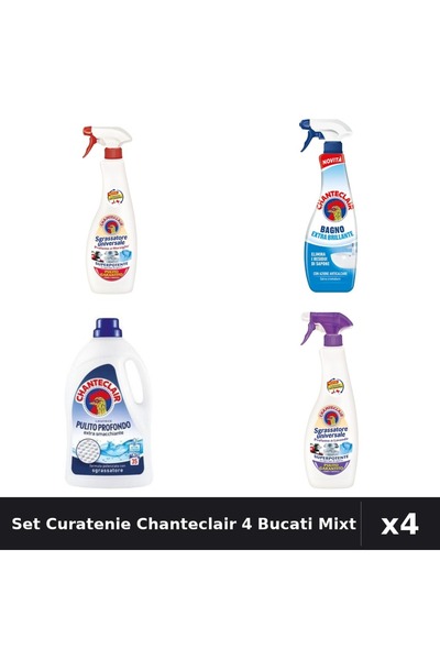 Chanteclair Set 4 Degresant și Detergent - 600ml, 625ml, 1575ml 35 Spălări